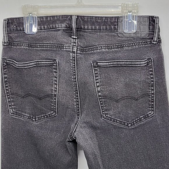 American Eagle AirFlex Jeans Mens 32 X 32 Slim Straight Black Denim Pants - Picture 10 of 16